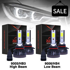 4PCS 9005 9006 LED Combo Headlight Kit Bulbs 6000K Cool White COB High Low Beam picture