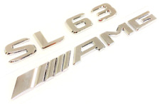 #2 CHROME SL63+AMG FIT MERCEDES REAR TRUNK EMBLEM BADGE NAMEPLATE DECAL NUMBERS picture