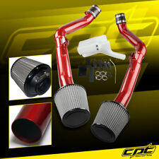 For 08-13 G37 2dr/4dr 3.7L V6 Red Cold Air Intake + Stainless Steel Air Filter picture