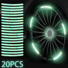 20pcs Laser Color Reflective Strip Car Wheel Hub Rim Stripe Tape Sticker Decal  picture