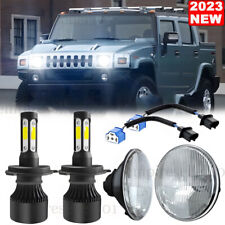 For Hummer H2 2003-2009 Pair DOT 7 inch Round LED Headlights DRL High Low Beam picture