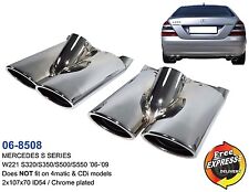 Exhaust S/S dual tailpipes trims for Mercedes Benz S W221 S320 S350 S500 S550 picture