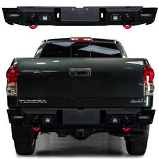 Vijay For 2007-2013 Tundra Rear Bumper Textured Black w/ LED lights and D-rings picture