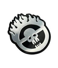 Mad Max Fury Road War Boys Skull Grill Fender Badge Thin Aluminum Emblem Silver picture