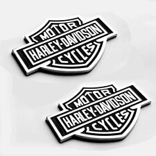 2x OEM Harley Davidson Fuel Tank Emblem Badge Dyna Sportster Street Chrome picture