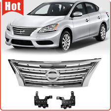 Front Shell Silver Insert W/ Chrome Grille For 2013-2015 Nissan Sentra NI1200252 picture