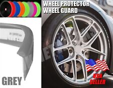 Wheel Rim Edge Guard Protector Universal Fit Silicone 2 Edge Type 4 Pcs (Grey) picture