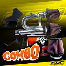 For 07-10 BMW 335i 3.0L L6 E90/E92/E93 Polish Cold Air Intake + K&N Air Filter picture