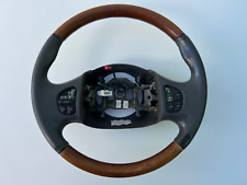 OEM LINCOLN NAVIGATOR GRAY LEATHER & WOOD STEERING WHEEL F250 F350 EXCURSION picture