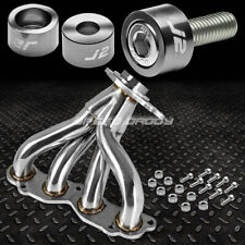 J2 For 02-06 Rsx/Dc5 Base Exhaust Manifold 4-1 Header+Gun Metal Washer Cup Bolts picture