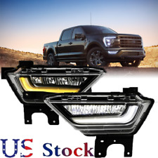LED Fog Lights Bumper Amber Turn Signal DRL For 2021-2022 2023 Ford F150 F-150 picture