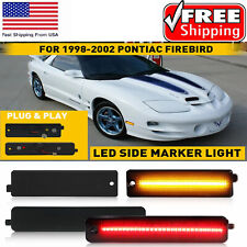 4x Smoke LED Front & Rear Side Marker Lights For 98-02 Pontiac Trans Am Firebird picture
