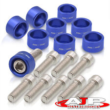 For Civic Integra DelSol D15 D16 B16 B18 JDM Exhaust Header Manifold Bolts Blue picture