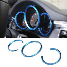 3Pcs Blue Dashboard Meter Ring Cover Trim For Porsche Cayman Boxster 2013 - 2019 picture