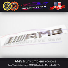 AMG Emblem Chrome Rear Trunk Letter Logo OEM 3D Badge for Mercedes 2017+ picture