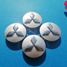 4 Pcs Silver Chrome Logo Wheel Center Caps Hubcaps For Mitsubishi 60mm 2 5/16