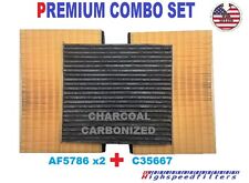 AF5786 C35667 2x AIR FILTER & 1 CHARCOAL Cabin Air Filter For LEXUS LS460 LS600h picture