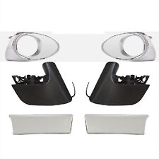6PCS Left & Right Lower Bumper Cover Grille w/Trim w/Fog Light Lamp For Rx350 picture