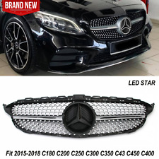 Front LED Grille Grill For Mercedes W205 2015-2018 C200 C300 C350 C400 C43 AMG picture