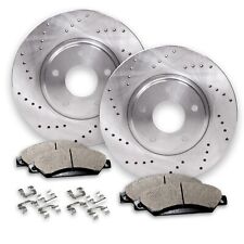 Rear Drilled Brake Rotors + Pads for Buick LaCrosse Regal Chevy Malibu/Limited picture