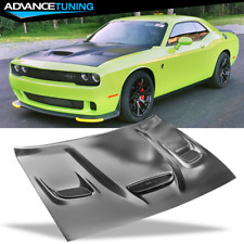 Fits 08-20 Dodge Challenger Hellcat Style Hood Scoop w/ Air Intake Vent Aluminum picture