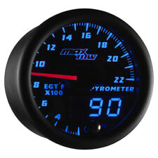 52mm Black & Blue MaxTow Double Vision 2200 F Exhaust Gas Temp Gauge picture