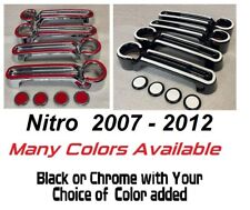 Black OR Chrome Door Handle Covers 2007 - 2012 Fits Dodge Nitro YOU PICK COLOR picture