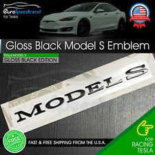 Tesla Model S Emblem Gloss Black Rear Trunk Lid Badge Logo P100D P90D P85D P70D picture