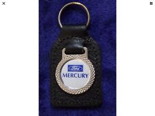 Leather Ford Oval Mercury Key Fob Key Chain Ring Accessory Crest Marquis Cougar picture