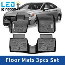All Weather Floor Mats Liners for 2017-2020 Ford Fusion / Lincoln MKZ Black Set picture