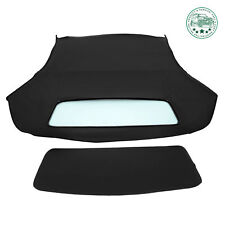 For Audi A4 2003-2009 Convertible Soft Top & Heated Glass Window In Black Vinyl picture