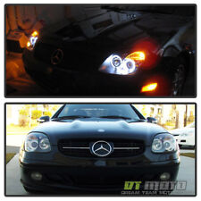 Black 1998-2004 Mercedes-Benz R170 SLK230 SLK320 LED Halo Projector Headlights picture