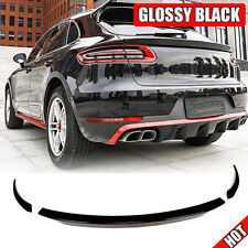 Fits Porsche Macan SUV 2014-2017 Glossy Black Rear Trunk Spoiler Middle Wing Lip picture