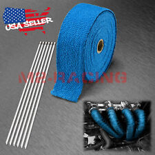 Blue Exhaust Pipe Insulation Thermal Heat Wrap 2