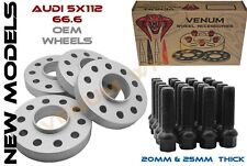 4PC NEW AUDI 5X112 20MM & 25MM SPACER STAGGERED KIT EXTENDED BOLTS INCLUDED  picture