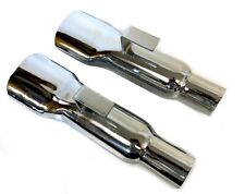Fits 1968-1974 B-Body Plymouth Road Runner GTX Mopar Chrome Exhaust Tips Pair picture