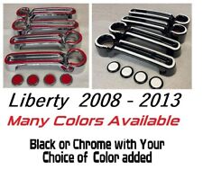 Black OR Chrome Door Handle Covers 2008 - 2013 Fits Jeep Liberty YOU PICK COLOR picture