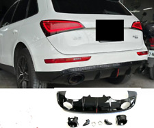 For 2009-2017 Audi Q5 to SQ5 black Rear Spoiler Diffuser Exhaust Tips Lip picture