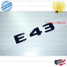 E43 AMG Emblem Glossy Black Rear Trunk Letter Logo Badge Sticker OEM Mercedes  picture