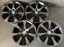 (4) BMW 525i 528i 530i 535i 545i 550i Black Powder Coat Wheels Rims +Caps 18