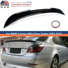 For BMW E60 535i 550i 2003-2010 M4 V Style Glossy Black Rear Trunk Spoiler Wing picture