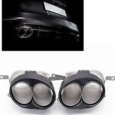 1 Pair Car Carbon Fiber Rear Exhaust Muffler Pipe Tips For Audi RS4 RS5 RS6 RS7 picture