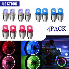 4Pcs LED Wheel Tire Air Valve Stem Caps Neon Light For Motor Car Bicycle * picture