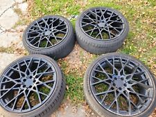 USED Matte Black TSW Sebring 19 inch 8.5in. wide 5x100 - with 225/35/R19 Tires picture