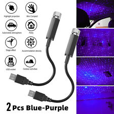 2x Car Interior Atmosphere Star Night Light USB LED Mini Star Sky Projector Lamp picture
