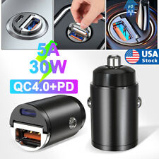 Mini Dual USB Type-C PD Car Phone Charger 30W Fast Charge Adapter Accessories picture