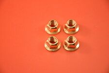 (4) COPPER EXHAUST FLANGE NUTS HIGH HEAT M8X1.25 CRIMPED CRUSHED SHOULDERED picture