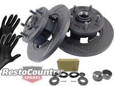 Holden Torana Front Disc Brake Rotors Slotted + Dimpled+ Wheel Bearings LH LX UC picture
