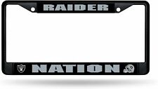 License Plate Frame RAIDER NATION NFL Official BLACK Metal Oakland Las Vegas New picture