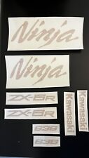 Ninja Chrome decals, Compatible With ZX6R ZX10R Kawasaki. 8 Piece Set picture
